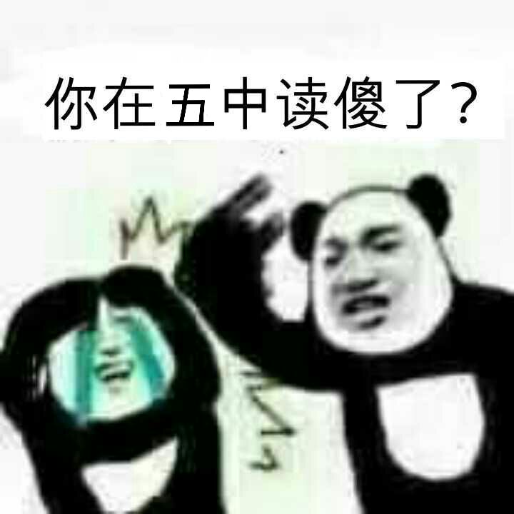 你在五中读傻了？