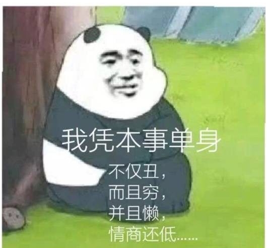 我凭本事单身不仅丑，而且穷，并且懒，情商还低