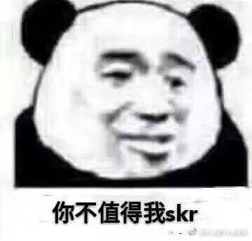 你不值得我skr