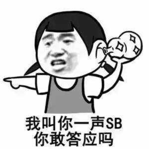 我教你一声sb你敢答应吗？