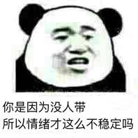 你是因为没人带所以情绪才这个不稳定的吗