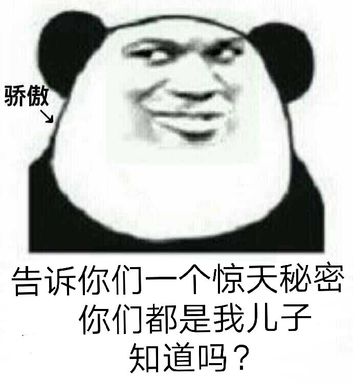 骄傲告诉你们一个惊天秘密你们都是我儿子知道吗？