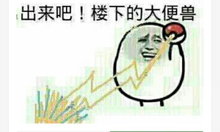 出来吧！楼下的大便兽