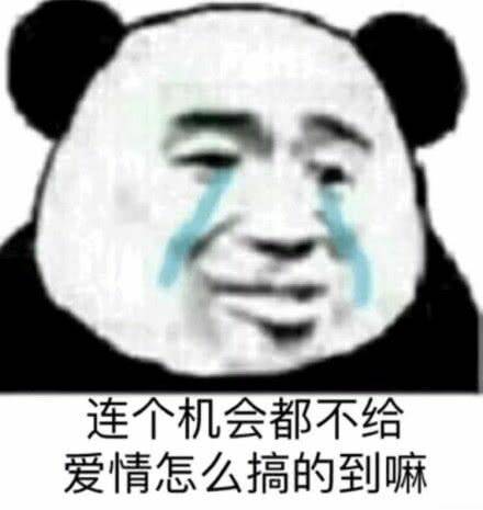 连个机会都不给爱情怎么搞的到嘛