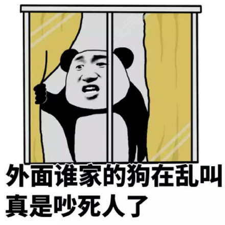 外面谁家的狗在乱叫真是吵死人了