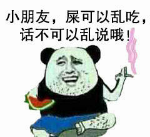 小朋友，屎可以乱吃话不可以乱说哦