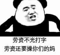 劳资不光打字，劳资还要操你们的妈！