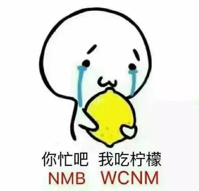 你忙吧，我吃柠檬，NMB WCNM