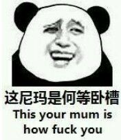 这尼马是何等卧槽（This your mum is how fuck you）