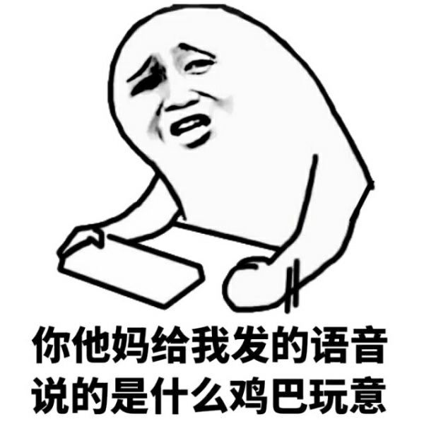 你他妈给我发的语音，说的是什么鸡巴玩意