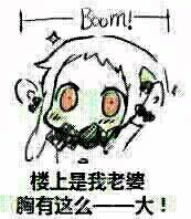 楼上是我老婆，胸有这么大（boom）