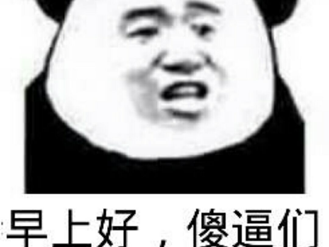 早上好，傻逼们