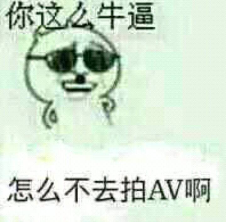 你这么牛逼，怎么不去拍AV啊