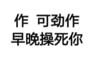 作，可劲作早晚操死你